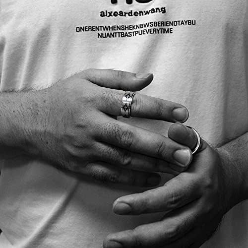 Colorido bling de 8 mm de aço inoxidável de anel de anel de anel de anel giratória giratória girating anel cruzado estresse aliviando jóias religiosas de oração cristã para mulheres homens tamanho 6-13