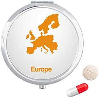 Ilustração do mapa da Europa Amarelo Map Padrão Caixa de Caixa de Caixa de bolso da caixa de armazenamento Dispensador de recipiente