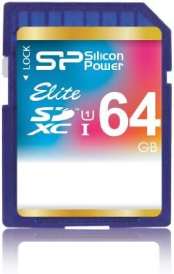 Silicon Power Elite SP064GBSDXAU1V10 CARDE SDXC, 64GB, CLASSE 10, UHS-1 Compatível, Max Speed ​​85MB/S, impermeável