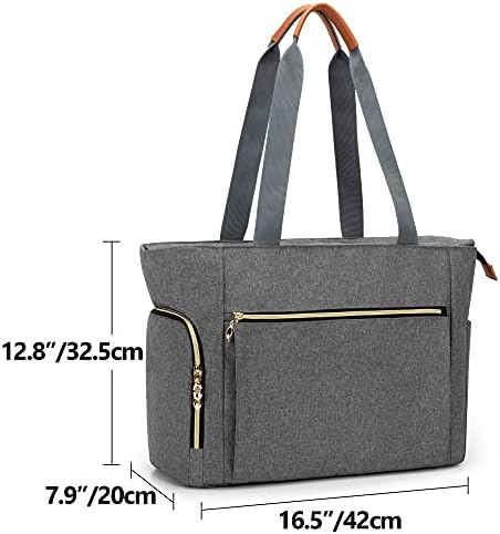 Bag do Professor de Curmio para mulheres, sacola de trabalho portátil de professores com manga e compartimentos acolchoados