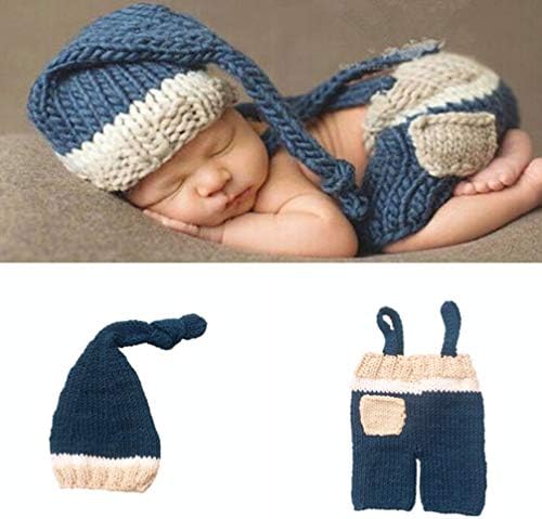 Papai Noel Suits Roupas de malha de bebê roupas recém -nascidas fotos de fotos acessórios para bebês com capim -chapéu de terno