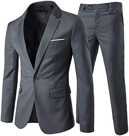 Cloudstyle masculino masculino masculino masculino Slim Fit 1 Button Dress Saciz Blazer e Calças Conjunto
