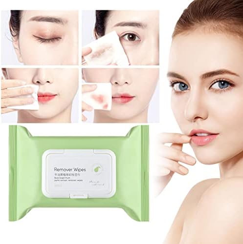 NPKGVia 60 peças Extrativas descartáveis ​​Limpeza Removedor de maquiagem Removendo os lábios Removedor hidratante