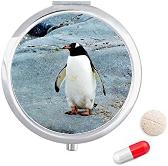 Antártico Pedra Oceano Penguin Nature Science Caso Caso de bolso Caixa de armazenamento Distribuidor de contêiner de caixa de