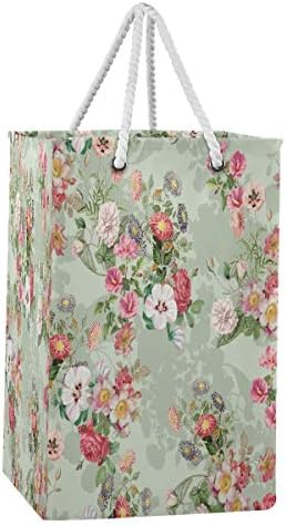 QMXO 75L Floral Flor Pattern Laundry Horty Rousble Roupe