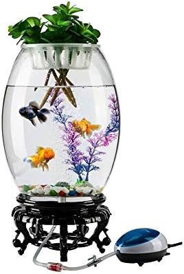 Tanque de peixes twdyc redondo tanque de peixe dourado aquário sala de estar mesa aquário decoração de desktop home