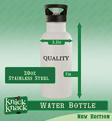 Presentes de Knick Knack #imbecilities - 20 onças de aço inoxidável garrafa de água, prata