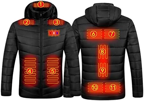 Colete de aquecimento DFHYAR USB 11 peças masculino e fêmea carregando casaco aquecido por aquecimento de algodão aquecimento de algodão aquecido camisa