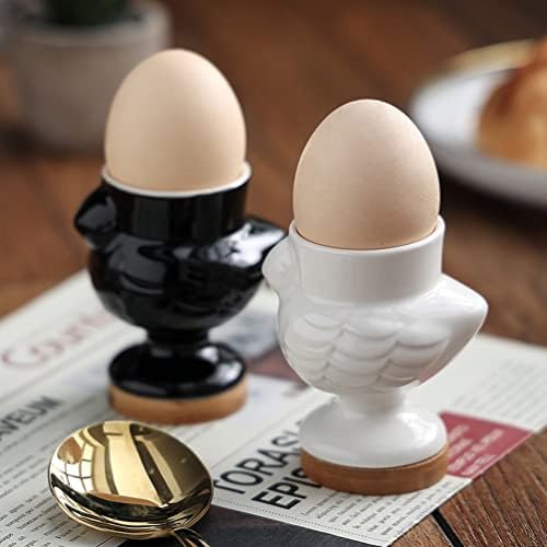 PretyZoom Cerâmica Copo da Copa da Páscoa Easter Holder Easter Egg Stand Stand ovo cozido Servando Copa Tealight Veller Titular para ovos cozidos com ovos de café da manhã