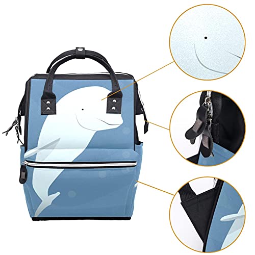 Beluga fraldas bolsas de bolsas de mochila de mamã