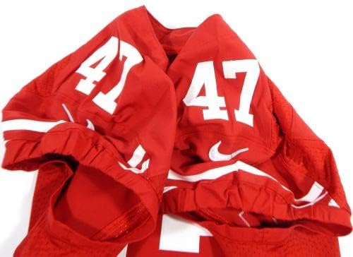 2014 San Francisco 49ers Marcus Cromartie 47 Jogo emitido Red Jersey 44 DP35600 - Jerseys de jogo NFL não assinado