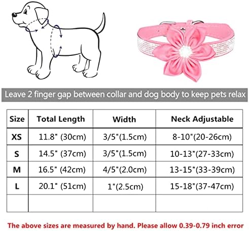 Thain Rhinestones Bling Dog Cat Collars Diamond com strass decoração floral para cães pequenos médios grandes