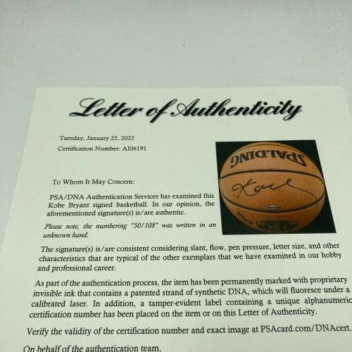 Kobe Bryant assinou Spalding Official 3 Time Champ Game Basketball UDA & PSA COA - Basquete autografado