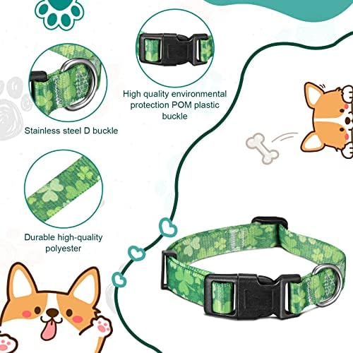 3 peças colarinhos de cães de St. Patrick's colarinhos ajustáveis ​​para coleiras de cães para cães para suprimentos