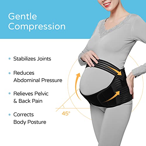 Banda de maternidade, cinto de apoio à barriga da gravidez, suporte de apoio à barriga respirável para abdômen, pelve, cintura e dor