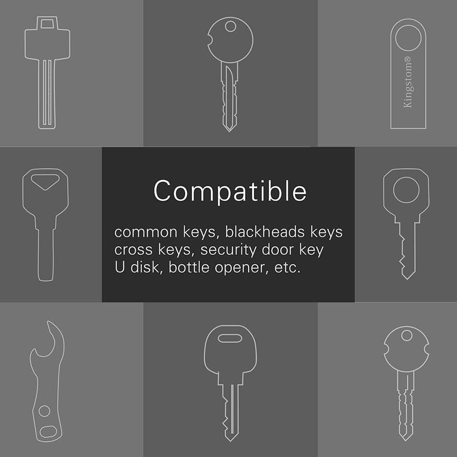 Novo-Reting | Organizador -chave Smart Compact Compact Metal Key Key Titular para chaveiro