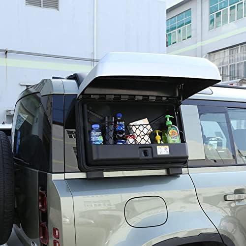 Transportador de caixa de engrenagem montada em caixa de ferramentas externa branca com encaixe de trava para Land Rover Defender 90 2020-2023