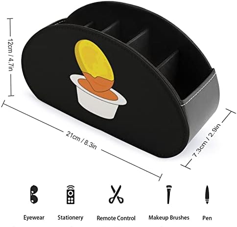 Holder de controle remoto de TV Nuggets de frango com 5 compartimentos PU Organizador de armazenamento de caixa de couro PU para material