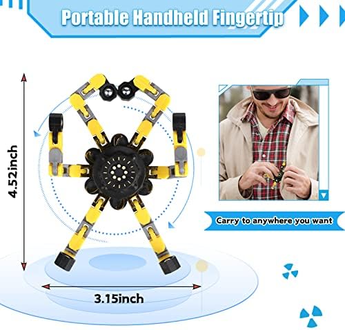 Toy deformável Fidget Spinners para crianças adultos, giroscópio de ponta de diços de cadeia inquietante, giradores