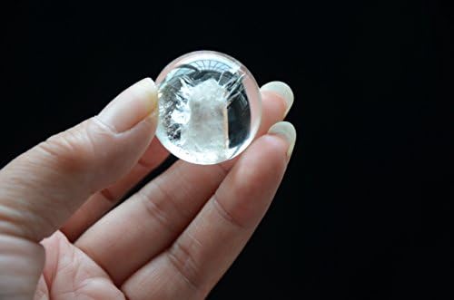 Real Tibete Himalaia Alta Altitude Clear Manifestor Cristal Quartzo Bola Esfera Orb 1,10 polegadas Reiki Cura