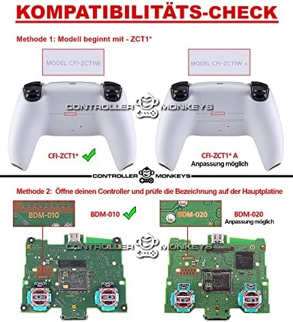 Monkeys do controlador - caixa de casca frontal para modelos de controlador PS5 BDM -010 BDM -020 - Design de toque suave Matt