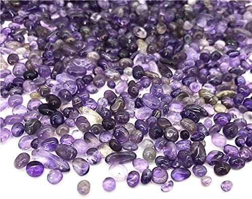 Laaalid xn216 50g 3-5mm Natural Amethyst Purple Quartz Cristal Gravel redondo pedras de cura de amostra de cura de cálculos