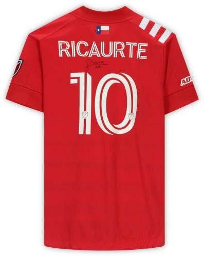 ANDRES RICAURTE FC DALLAS Autografado Match Usado 10 Red Jersey da temporada de 2020 MLS - camisas de futebol autografadas