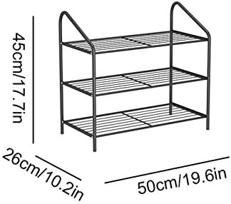 OMIDM Rack de sapato 3 camadas forjadas de calçados de ferro forjado estilo organizermoderno de estilo de calça de calça de