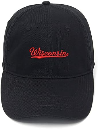 Caps de beisebol masculino de Cijia -Cijia Wisconsin - com chapéu de algodão lavado com papai bordado