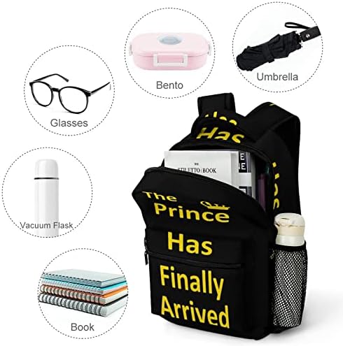 Prince finalmente chegou a grande capacidade de mochila gráfica engraçada Graphic 16in para viagens escolares