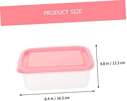 Cabilock 10pcs transparente Crisper Clear Recipler Recipiente de lanche pode organizar para a geladeira Bento Box Sushi Food Mantenha