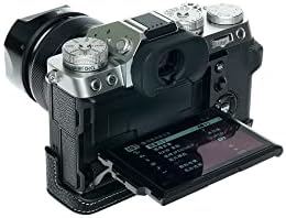 Caixa da câmera X-T5, Bolinus feita à mão de couro real de couro real de meia câmera para Fujifilm Fuji X-T5 XT5 Câmera inferior versão de abertura + alça de mão