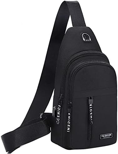 Mochila Crossbody Backpbody Backpack com Hole e fone de fone de fone de fone de fone de fone de ouvido Mochila Caminhada Daypack