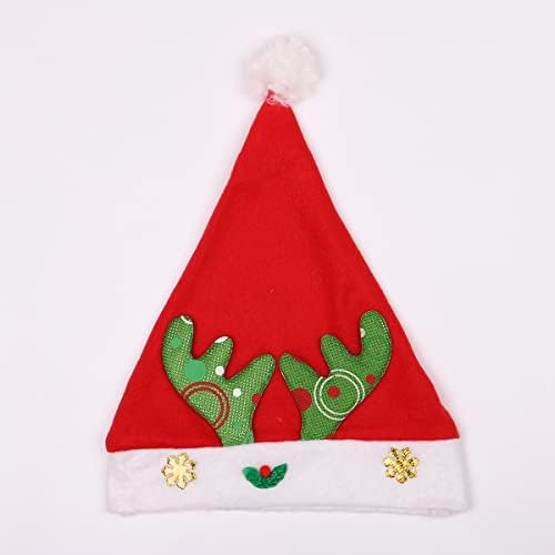 Eoefou Papai Noel para adultos, chapéu de férias de Xmas Big com Velvet e Comfort Liner for Adults Party New Ano Now