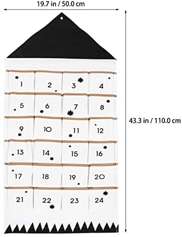 Calendário de Natal Multi-Pockets Bag Christmas Advento Calendário Coundar de contagem regressiva com 24 bolsos Ornamento