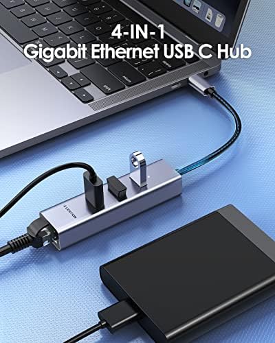 Adaptador Ethernet do Hub USB C.