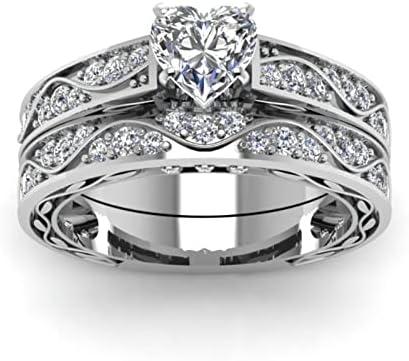 2023 Novo anel de casamento de jóias brancas de pedra de luxo de luxo de presente de noivado de presente de presente
