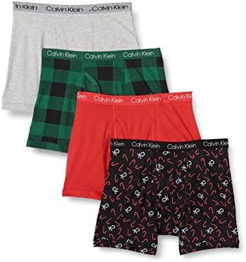 Calvin Klein Boys 'Rouphe 4 Pack Boxer Briefs Value Pack