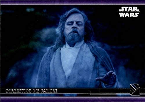 2020 Topps Star Wars The Rise of Skywalker Série 2 Purple 63 corrigindo seu fracasso Luke Skywalker Card