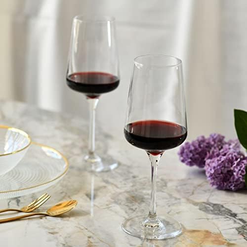 Conjunto de óculos Krosno | 6x de água bebem copos de suco 16,6 oz + 6x copos de vinho tinto 16,9 oz | Design elegante