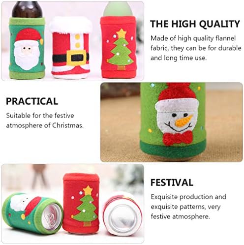 DOITOOL 4PCS Christmas Beer Lan mangas de natal latas de férias capa de neoprene de garrafa para decoração de festas de Natal suprimentos