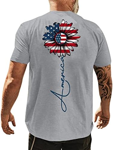 Lcepcy American Flag On Back of Shirt for Men 2023 Crew Summer Crew pescoço de manga curta camisetas patrióticas