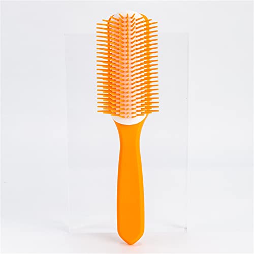 Escova de estilo clássico 9 linhas pincel de cabelo para secagem e estilo de estojo separando a modelagem e cachos definindo