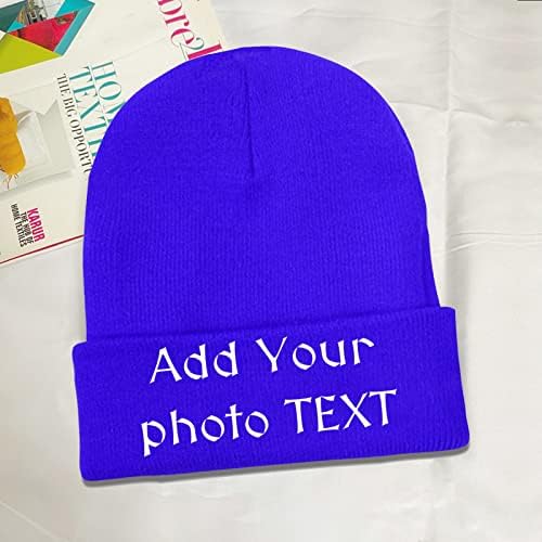Feanie Hat Texto e Fotos e Logo Knit Sãoie com alojamento para homens Mulheres