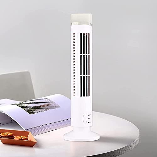 Auts Summer Tower Fan, fã de mesa elétrica recarregável USB, ventilador de torre portátil de resfriamento em pé de fã sem lâmina, ar condicionado interno para o quarto de casa de cozinha escritório