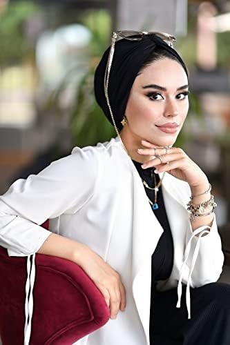 NOT TURBANS-TURRURBANS PARA MULHERES-HIJAB PARA MULHERES | Cabeça de cabelos que Chemo-Câncer envolve para mulheres | Hijab Undercap-Instant Hijab