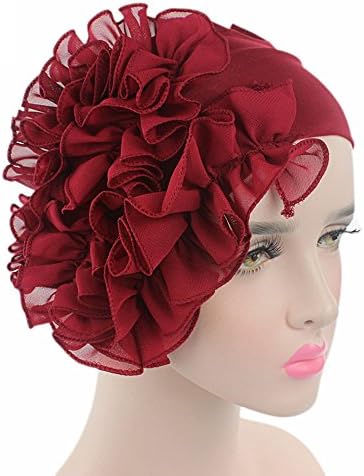 Enrole o lenço de flores de turbante, chapéu de cabeceira da cabeça feminina Cancer Baseball roupas fofas para mulheres jovens