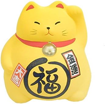 JapanBargain 1612, Cerâmica japonesa Maneki Neko Feng Shui Fortune Lucky Cat Collecture Made in Japan, para boa sorte e fortuna,