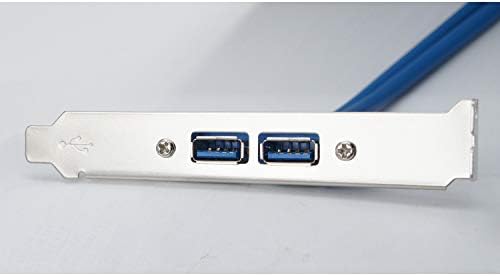 Jacobsparts 2-porta USB 3.0 Painel traseiro Suporte de 20 pinos Cabo de cabeçalho para placa para PC Slot