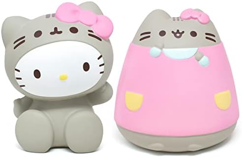 Hamee Hello Kitty ♡ PUSHEEN Edição limitada Slow Rising Rising Cute Conjunto - Hello Kitty + Pusheen